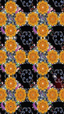 Anti-stres için soyut örnek sayfası. Siyah renklerde. Raster illüstrasyonu.