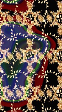 Şekillendirilmiş çiçeklerle kusursuz desen. Çiçek deseni duvar kağıdı, desen dolguları ve web sayfası arka planı için kullanılabilir. Süslü zentangılsız desen, soyut çiçeklerle süslenmiş..