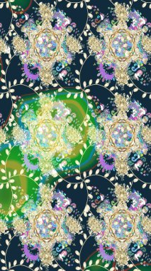 Kumaş desenli papatya çiçeği detayı. Mavi renkte çiçekler.