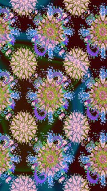 Modaya uygun kumaş deseni. Kusursuz Tony kumaş deseni. Raster illüstrasyonu. Küçük çiçekte sevimli çiçek deseni var..