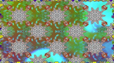 Küçük çiçekteki sevimli çiçek deseni. Raster illüstrasyonu. Modaya uygun kumaş deseni. Kusursuz Tony kumaş deseni.