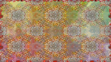 Tarafsız renklerde bir papatya deseni. Tarafsız renklerde. Raster illüstrasyonu.