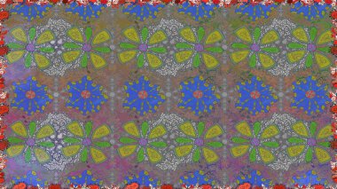 Kusursuz Vintage Çiçek Deseni. Raster Kalça dokusu deseni.