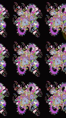 Raster deseni. Çiçekler, suluboya ile dikişsiz çiçek deseni. Küçük çiçek Güzel Çiçek desen.