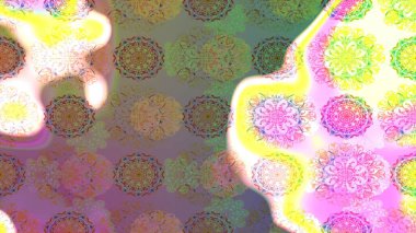 Tarafsız ve kahverengi renklerde parlak çiçekli halı deseni.