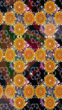 Sabıka fotoğraflarında, bebek kıyafetlerinde, duvar kâğıtlarında, paket kutularında falan kullanılabilir. Raster. Zarif, parlak ve pürüzsüz kahverengi çiçek deseni tasarımı.