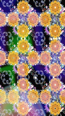 Ton halinde. Çiçeğin suluboya çizimlerinin mükemmel deseni. Dekorasyon ve tasarım için güzel bir desen. Suluboya desensiz çiçek buketi. Moda yazdırma.