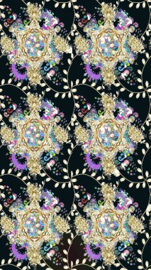 Bahar mevsimi. Raster dikişsiz şirin çiçek deseni. Gri renkli çiçekler. Nazik romantik baskı. Tatil havası..