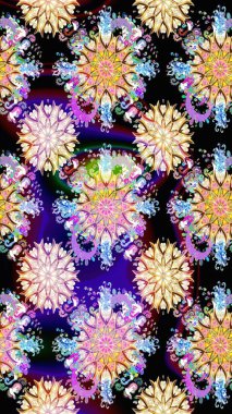 Ağaç dallı bahar çiçekleri, tarafsız siyah renkler ve çiçek silueti desenli. Raster deseni.