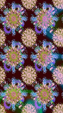 Çiçekler, yapraklar, dekoratif elementler, sıçramalar, lekeler, el çizimleri çizimleri ve Doodle çizimleri, grafik raster çizimleri.