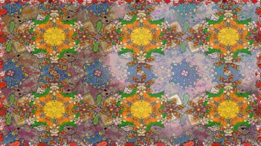 Kahverengi ve nötr renklerde. Kahverengi ve nötr papatyalar kahverengi ve nötr renklerde. Raster illüstrasyonu.