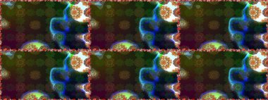 Kahverengi renkli çiçekler. Kusursuz çiçek deseni duvar kâğıdı olarak kullanılabilir. Raster illüstrasyonu.