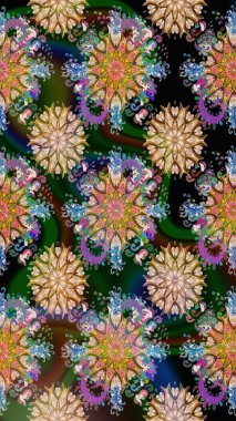 Moda baskıları için zarif bir şablon. Motley illüstrasyonu. Küçük renkli çiçekler. Çiçekli yaz çiçekleri. Kusursuz. Küçük çiçekte şirin desenler.