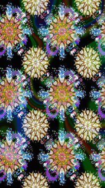 Düz Çiçek Elementleri Tasarımı. Siyah renkli çiçekler. Kusursuz Renksiz Bahar Temalı Kusursuz Arkaplan. Sevimli çiçek raster deseni.