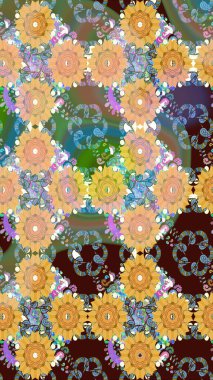 Kusursuz raster deseni. Güzel kumaş deseni. Çiçek arka planı.