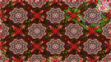 Karalama çiçekleri kusursuz desen. Sanat, çiçeklere ilham verir ve arka plan bırakır. Kahverengi el çizimi. Raster deseni.