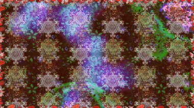 Dekorasyon ve tasarım için güzel bir desen. Moda baskısı. Ton halinde. Suluboya desensiz çiçek buketi. Çiçeğin suluboya çizimlerinin zarif deseni.