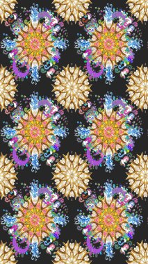 Gri ve bej renkli çiçekler. Küçük çiçekteki sevimli çiçek deseni. Raster illüstrasyonu.