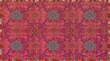 Pembe çiçekli bahar çiçekleri. Küçük çiçekte güzel bir desen. Küçük renkli çiçekler. Moda baskıları için zarif bir şablon. Motley illüstrasyonu.