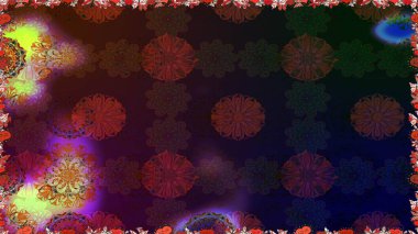 Çiçekli güzel suluboya desen. Kahverengi renklerde. Raster illüstrasyonu.