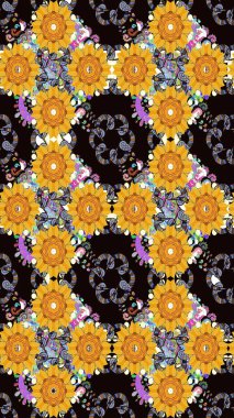 Kusursuz raster deseni. Güzel kumaş deseni. Çiçek arka planı.