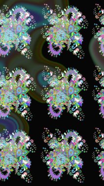 Suluboya stilinde siyah çiçekli zarif, pürüzsüz desen, tasarım elementleri. Düzenlenebilir. Düğün davetiyeleri için çiçek deseni, tebrik kartları, hatıra defteri, baskı, hediye paketi, imalat.