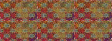 Kahverengi renkli çiçekler. Raster illüstrasyonunda kusursuz çiçek deseni.