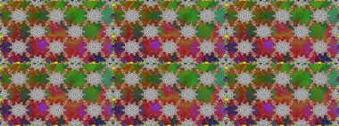 Kusursuz etnik tasarım. Yatak çarşafları, ceket, paket tasarımı, kumaş ve moda kavramları için tekstil baskısı. Çiçekleri, deniz kabukları, mandalaları ve suluboya efektleri olan deniz altyapısı.