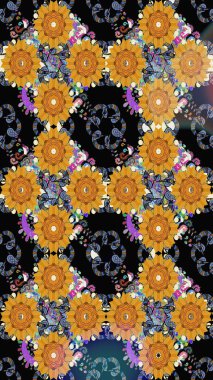 Çiçek kompozisyonu, el boyası, hassas şablon. Manzaralı çiçek deseni. Üst manzara, yumuşak siyah renk tarzı. Sevgililer günü ve tebrik kartı konsepti için şık bir davet.