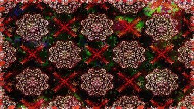 Küçük çiçekte güzel bir desen. Motley illüstrasyonu. Siyah çiçekli bahar çiçekleri. Küçük renkli çiçekler. Moda baskıları için zarif bir şablon.