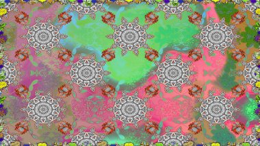 Güzel karalama çiçekleri olan kusursuz çiçek desenleri. Güzel kumaş deseni. Küçük çiçekteki sevimli çiçek deseni. Raster illüstrasyonu.