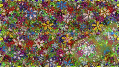 Çiçeksiz desenlerin resmi. Vadinin yeşil renkli çiçekleri.