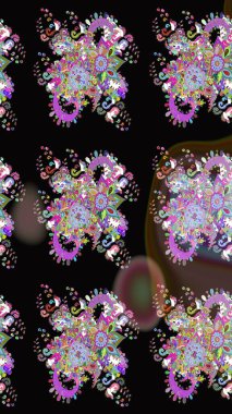 Güzel suluboya çiçekler, parlak resimler, ilham verici çiçek desenli kusursuz arka plan. Raster..