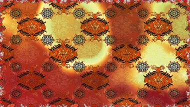 Kahverengi arka planda. El çizimi çiçekli, pürüzsüz bir desen. Çocuksu tasarım. Tekstil, kumaş, ambalaj, hatıra defteri için güzel çiçek arkaplanı..