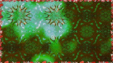 Güzel kumaş deseni. Raster Illustrasyon 'da moda olmayan çiçek deseni. Renkli Yaz Temalı Kusursuz Arkaplan. Düz Çiçek Elementleri Tasarımı.