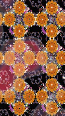 Raster. Güzel suluboya çiçekler, parlak tablolar ilham verici çiçek desenleri kusursuz arka plan..