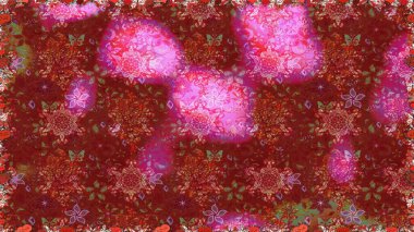 Çiçekler, yapraklar, dekoratif elementler, sıçramalar, lekeler, el çizimleri çizimleri ve Doodle çizimleri, grafik raster çizimleri.