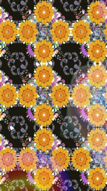 Gri renkli çiçekli kusursuz çiçek deseni. Suluboya tarzında gri renkte çiçekler.