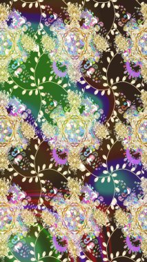 Suluboya kusursuz desen. Çiçeğin suluboya çizimlerinin mükemmel deseni. Dekorasyon ve tasarım için güzel bir desen. Moda baskısı. Eski.