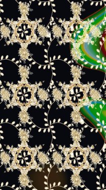 Yaz çiçekleri teması. El çizimi, soyut ve süslü elementler. Suluboya resim taklit Raster çizimi. Klasik çiçekler. Siyah renkler.