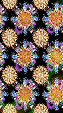 Raster illüstrasyonu. Küçük çiçekli şirin bir desen. Çiçek ve yapraklı çiçek deseni.