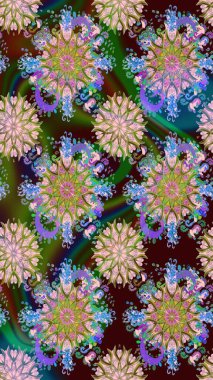 Tarafsız renklerde çiçekler. Hediye ambalaj kağıdı, tebrik kartları, posterler ve pankart tasarımı. Raster düz çiçekleri pürüzsüz desen.