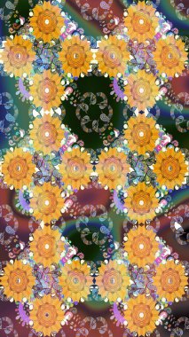 Parlak buketleri moda grunge arka plan üzerinde. Raster resim. Çiçek açması arka plan kumaş, duvar kağıdı ve kağıt baskı almak için. Küçük bir çiçek bir vintage tarzı ile şirin seamless modeli.