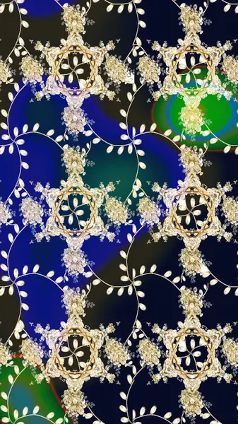 Tekstil tasarımı için mavi renkli geleneksel halk çiçekleri buketi. Çiçeksiz desenli nakış işlemeli gelincikler ve vadi zambaklarıyla.