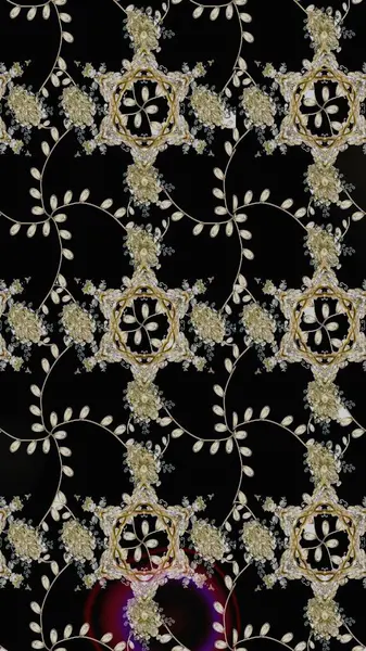 Siyah renkli çiçekler. Raster illüstrasyonunda kusursuz çiçek deseni. Renkli Yaz Temalı Kusursuz Arkaplan. Düz Çiçek Elementleri Tasarımı.