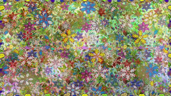 Yeşil renkli çiçekler. Küçük çiçekte sevimli çiçek deseni var..