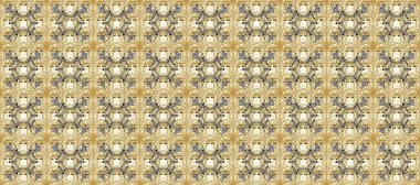 Kusursuz altın desen. Altın elementli bej, nötr ve kahverengi renkler. Çiçek desenli altın metal. Raster altın çiçek süsü brokar kumaş ve cam desenli..