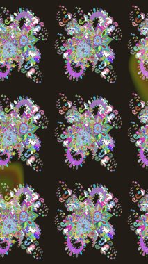 Raster Güzel kumaş deseni. Raster suluboya deseni, narin çiçekler, gri çiçekler, tebrik kartı şablonu..