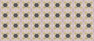 Damask pürüzsüz süsü. Geleneksel raster ve altın desen. Nötr, bej ve gri renkler üzerinde klasik oryantal desen.