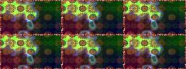 Süslü kumaş deseni. Renkli Bahar Temalı Kusursuz Arkaplan. Raster illüstrasyonunda kusursuz çiçek deseni. Düz Çiçek Elementleri Tasarımı.